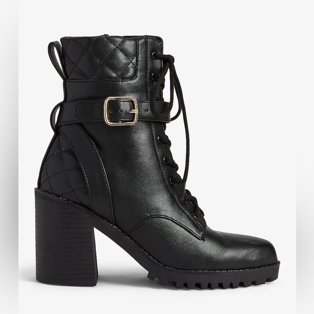 Express Mid Ankle Lug Combat Boots